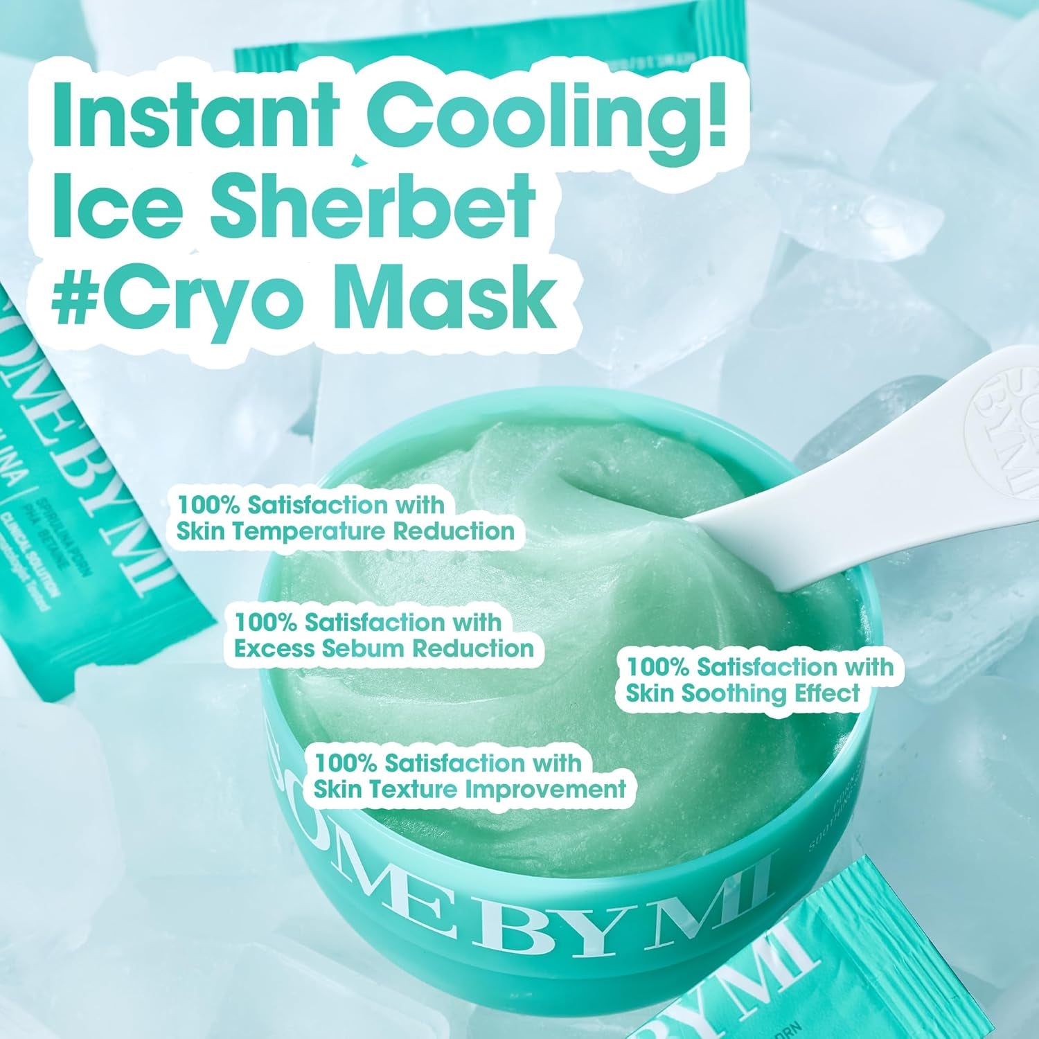 SOME by MI PDRN Spirulina Beruhigende Sherbet-Maske – 10 Sticks – Koreanische Vegane Abwaschbare Gesichtsmaske, Die in 10 Minuten Um 10,9 °C Kühlt – Revitalisiert Die Haut Mit Spirulina, Seetang & PHA