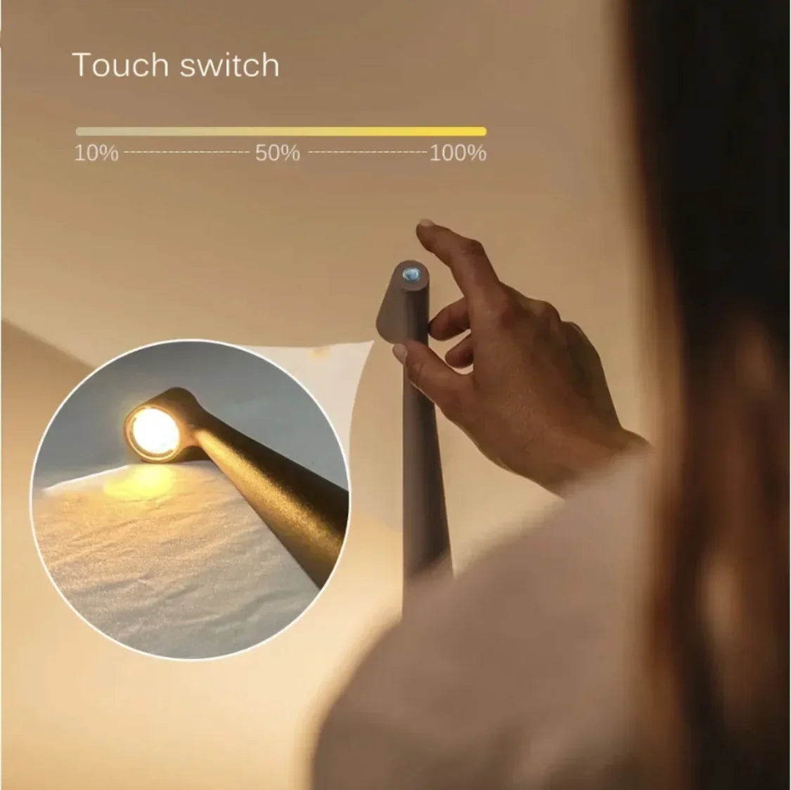 Scandinavian Elegance Table Lamp – Modern High Foot Night Light for Bedroom