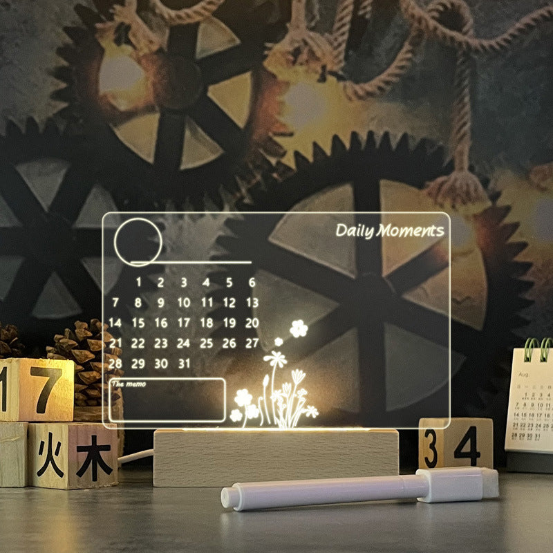 LED Notiztafel mit Stift | USB-Nachtlicht & Nachrichtenbrett zum Beschreiben NOOR08