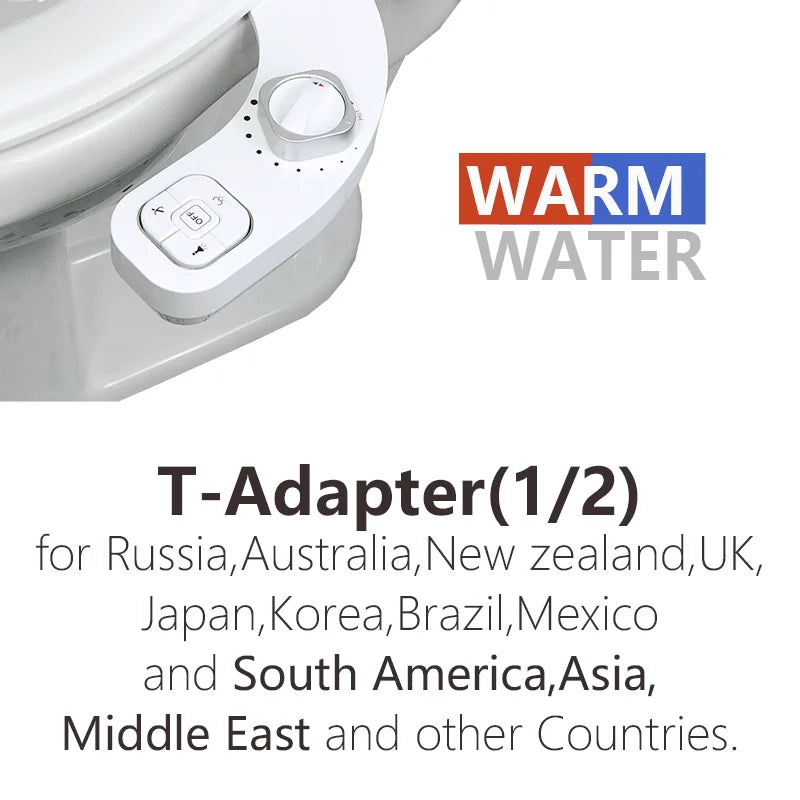 Bidetspray mit Warm- & Kaltwasserfunktion für WC – Selbstreinigend, Zwei Düsen, Einfache Installation