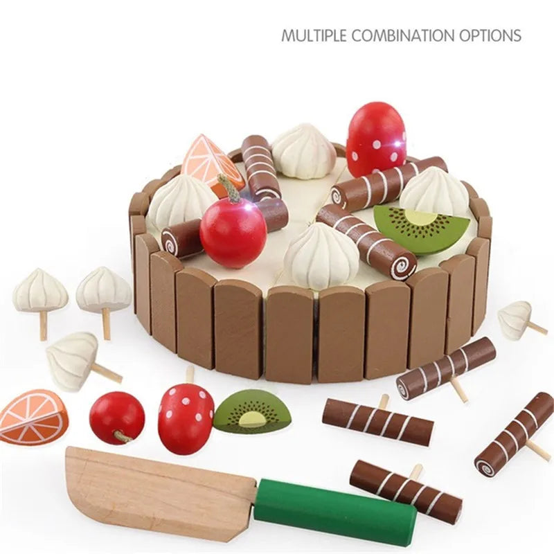 Kids' Wooden Cooking Toys: Educational Play Food Set for Baby & Toddler Birthdays