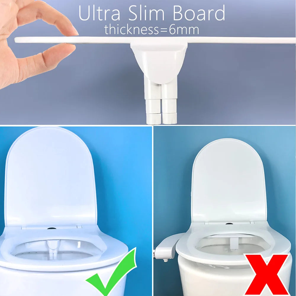 Bidetspray mit Warm- & Kaltwasserfunktion für WC – Selbstreinigend, Zwei Düsen, Einfache Installation