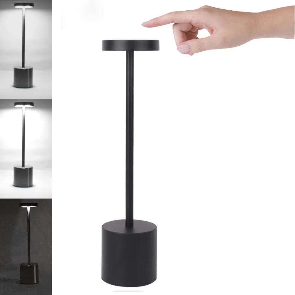 USB Rechargeable Touch Table Lamp - Dimmable LED Desk Light for Bedside Bar