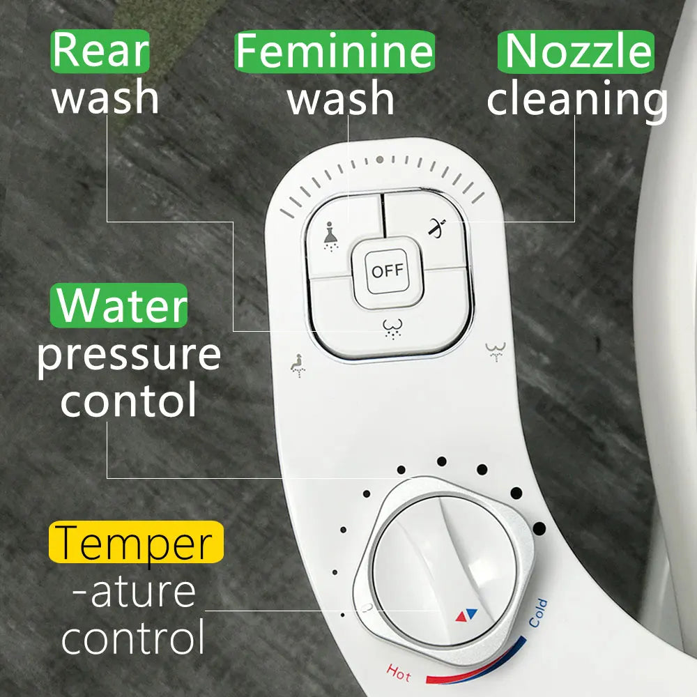 Bidetspray mit Warm- & Kaltwasserfunktion für WC – Selbstreinigend, Zwei Düsen, Einfache Installation