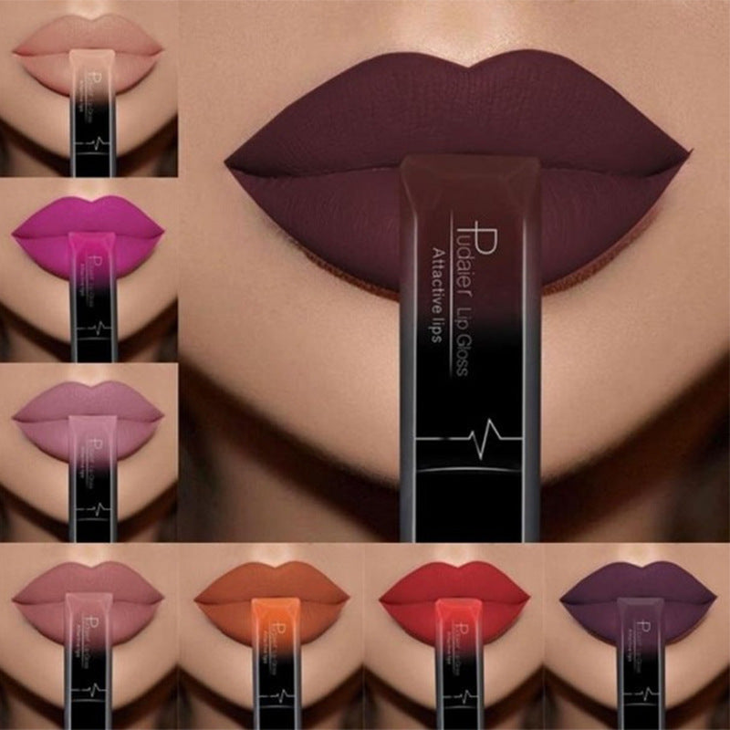 Entdecken Sie 18 trendige Farben! Sexy, matte, langanhaltende Lipgloss & flüssiger Lippenstift für ein perfektes Lippen-Make-up.

