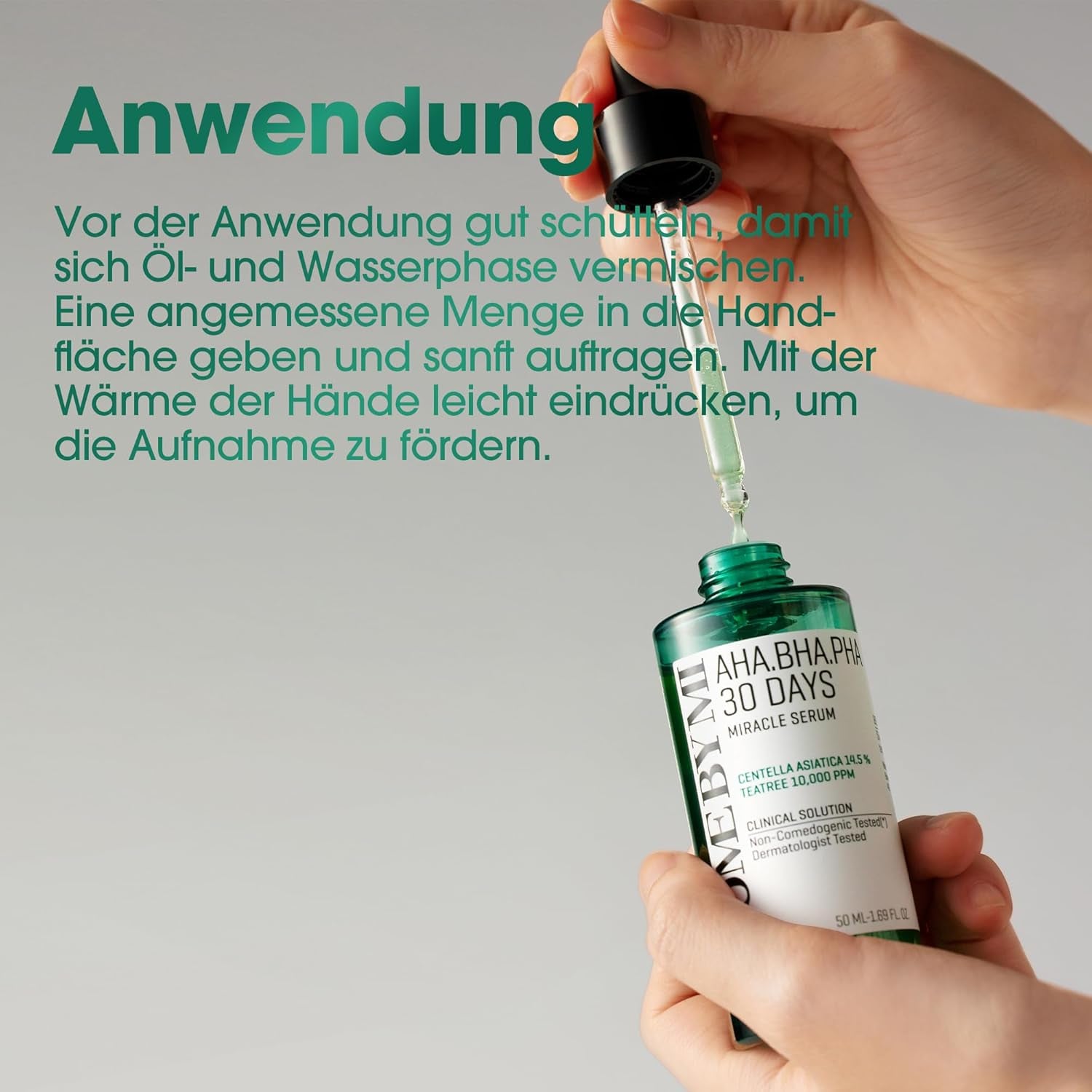 SOME by MI AHA BHA PHA 30 Tage Miracle Serum – 50Ml – Beruhigendes Centella-Serum Mit Niacinamid – Gegen Poren, Sebum & Mitesser – Koreanische Hautpflege