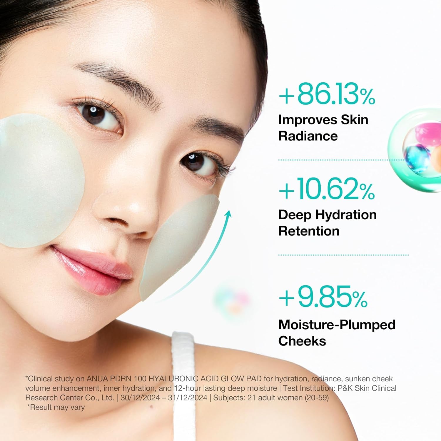 Anua PDRN 100 Hyaluronsäure Glow Pad, Glühende Koreanische Gesichtspflege Für Die Tägliche Hautpflege Und Make-Up-Vorbereitung, Doppelseitiges Tonerpad Für Strahlende Haut Und Tiefe Hydratation (180