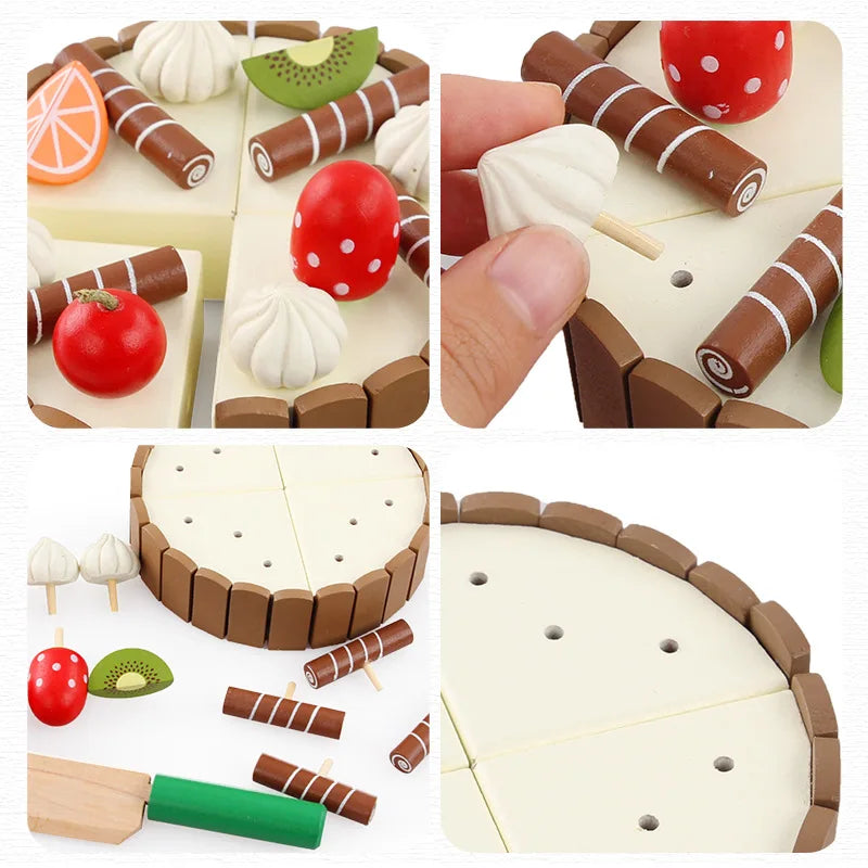 Kids' Wooden Cooking Toys: Educational Play Food Set for Baby & Toddler Birthdays