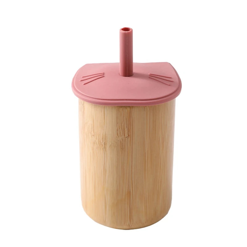 200ML Baby Feeding Drinkware Straw Cup Baby Learning Feeding Bottles Anti-Hot Leakproof Silicone Tableware Toddler Water Bottle