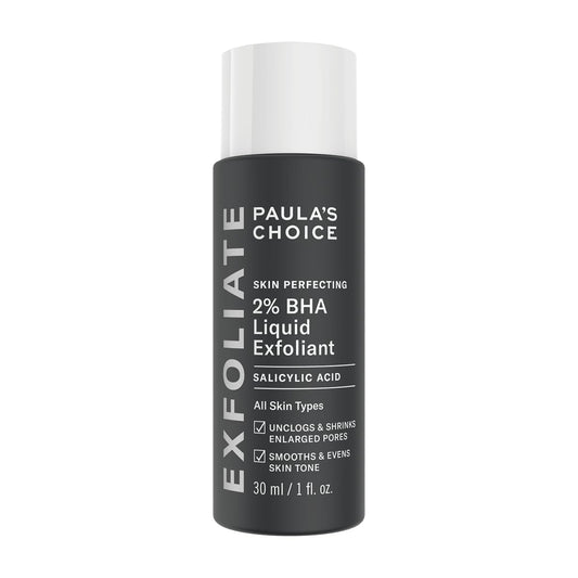 Paula'S Choice SKIN PERFECTING 2% BHA Liquid Peeling - Gesichtspeeling Mit Salicylsäure - Bekämpft Unreine Haut & Mitesser - Verkleinert Poren Sichtbar - Mischhaut, Fettige & Akne Haut - 30 Ml