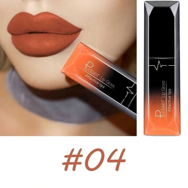 Bestes Lippen-Make-up – 18 Farben Matte Lipgloss, Sexy & Langanhaltend NOOR08