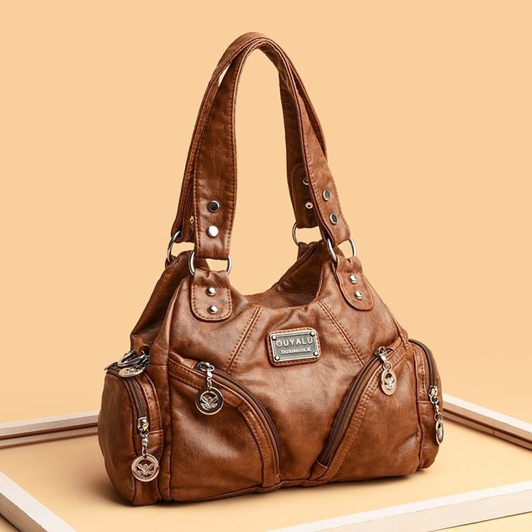 Vintage Damen Schultertasche – Weiches Leder, Crossbody & Elegant NOOR08