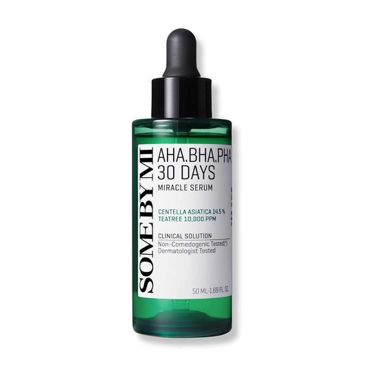 SOME by MI AHA BHA PHA 30 Tage Miracle Serum – 50Ml – Beruhigendes Centella-Serum Mit Niacinamid – Gegen Poren, Sebum & Mitesser – Koreanische Hautpflege