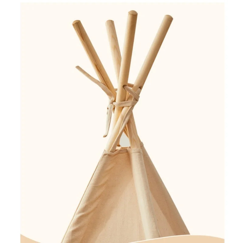 Kids' Canvas Tipi Play House: Portable Wigwam Tent for Indoor & Outdoor Adventures