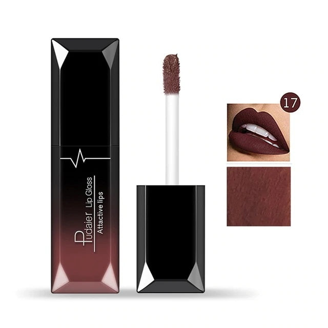 Bestes Lippen-Make-up – 18 Farben Matte Lipgloss, Sexy & Langanhaltend NOOR08