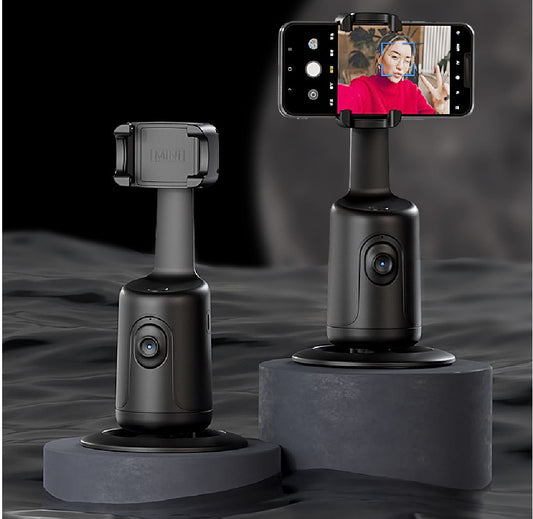  Dieses smarte Gimbal mit KI-Technologie verfolgt Gesichter automatisch um 360°. Es stabilisiert Videoaufnahmen für Vlogs und Live-Streams und ist dank Stativfunktion ein All-in-One-Gerät.