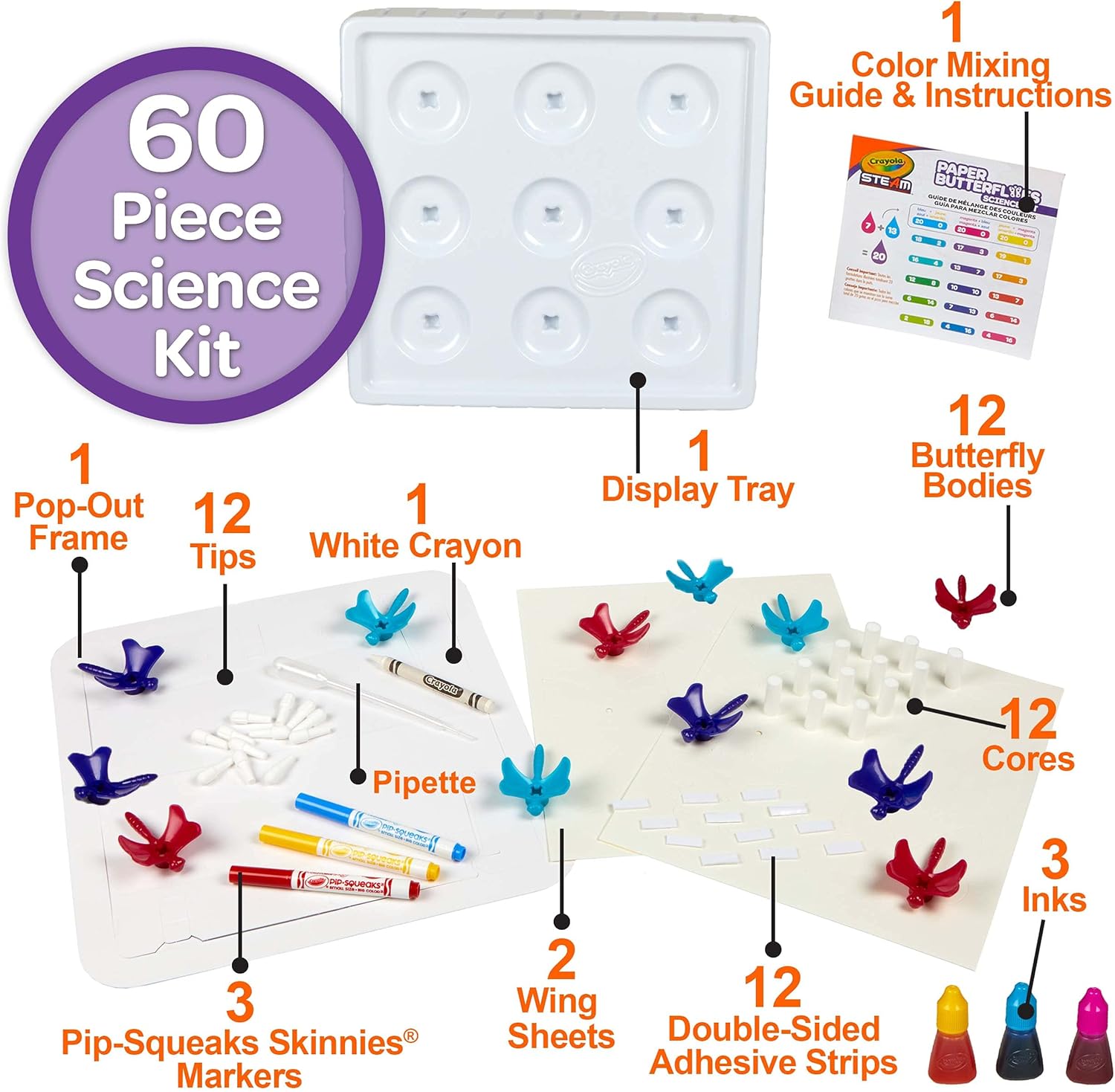 Crayola Paper Butterfly Science Kit | STEAM-Spielzeug für Kinder NOOR08