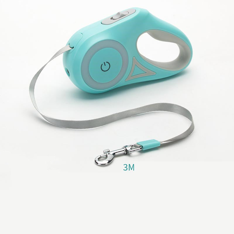 Automatische Hundeleine mit Licht & Halsband | Rollleine für kleine & mittlere Hunde NOOR08