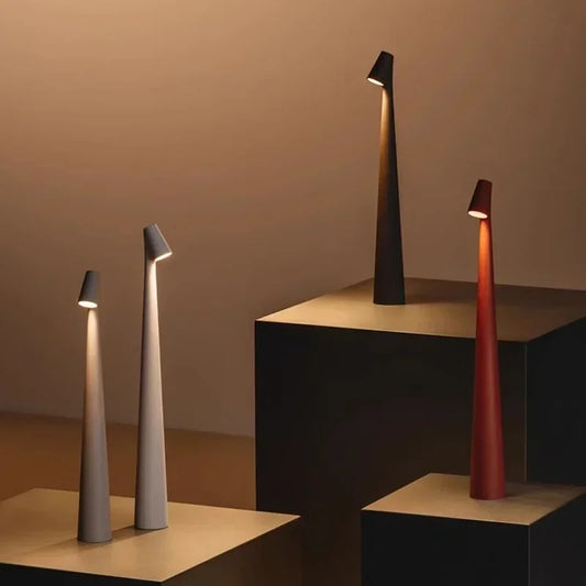 Scandinavian Elegance Table Lamp – Modern High Foot Night Light for Bedroom