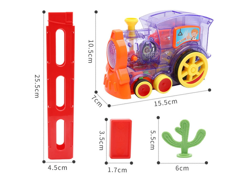 Domino Zug Spielzeug | Auto-Puzzle mit automatischer Blockentladung NOOR08