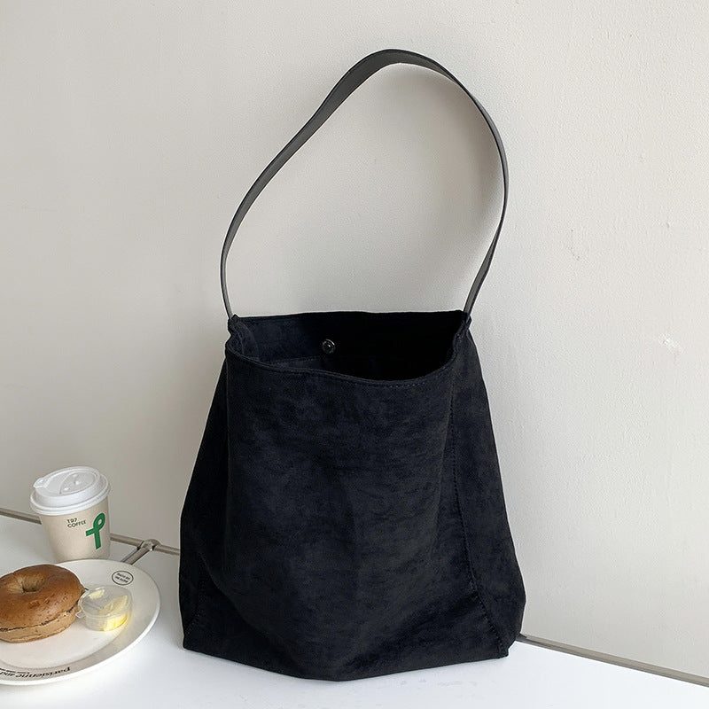 Damen Wildleder Tote – Vintage Schultertasche groß für Herbst & Winter NOOR08