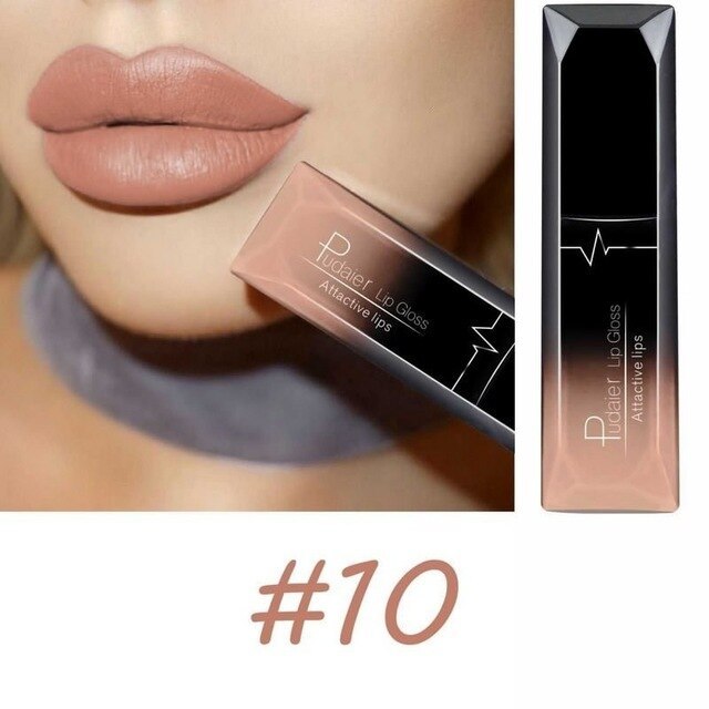 Bestes Lippen-Make-up – 18 Farben Matte Lipgloss, Sexy & Langanhaltend NOOR08