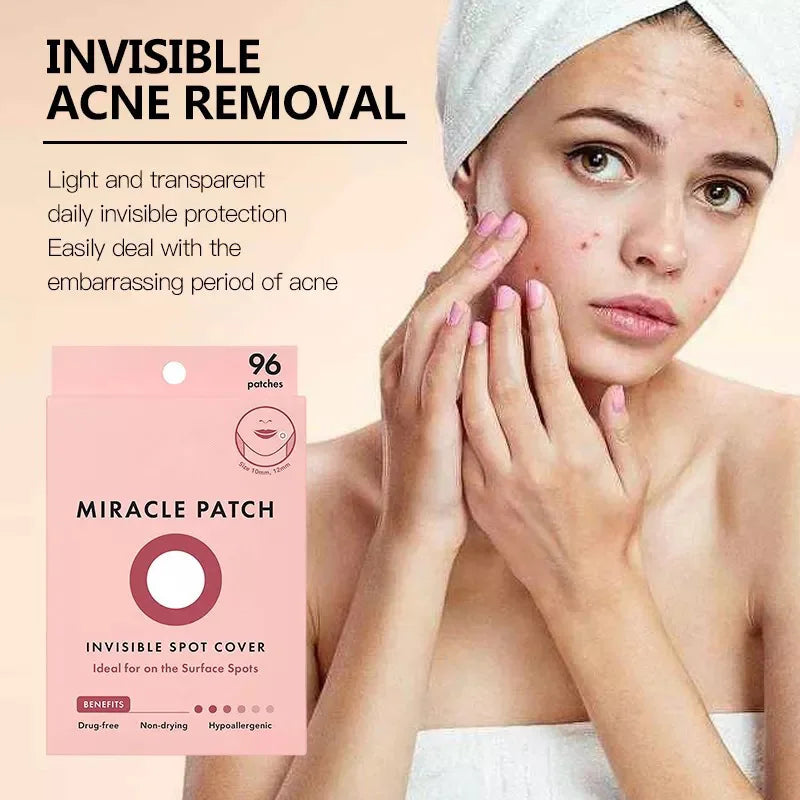 Rael Pimple Patches, Miracle Overnight Spot Cover - Hydrocolloid Acne Patch for Face, Zit & Blemish, Thicker & Extra Adhesion