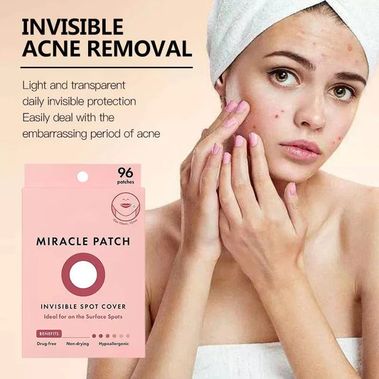 Rael Pimple Patches, Miracle Overnight Spot Cover - Hydrocolloid Acne Patch for Face, Zit & Blemish, Thicker & Extra Adhesion