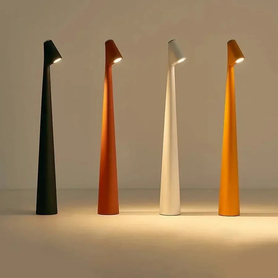 Scandinavian Elegance Table Lamp – Modern High Foot Night Light for Bedroom