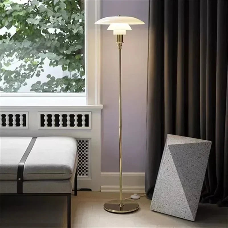 Scandinavian Glass Table Lamp – Modern Minimalist Lighting for Bedroom, Study & Living Room | Danish-Inspired Touch of Elegance