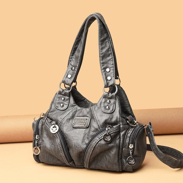 Vintage Damen Schultertasche – Weiches Leder, Crossbody & Elegant NOOR08