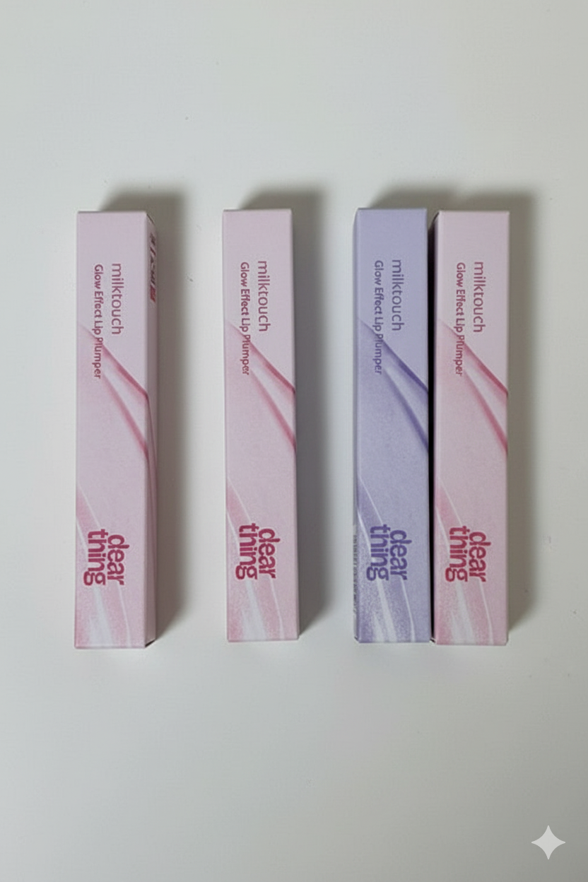 Milk Touch Dear Thing Glow Effect Lip Plumper (01 Clear Maxi) - Für volle, glänzende Lippen 2SET NOOR08