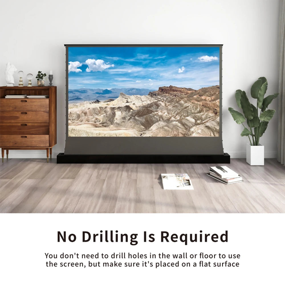 VIVIDSTORM vividstorm 100 inches S electric Floor Screen ALR obsidian 08 projector film screen projector 4k fold screen NOOR08