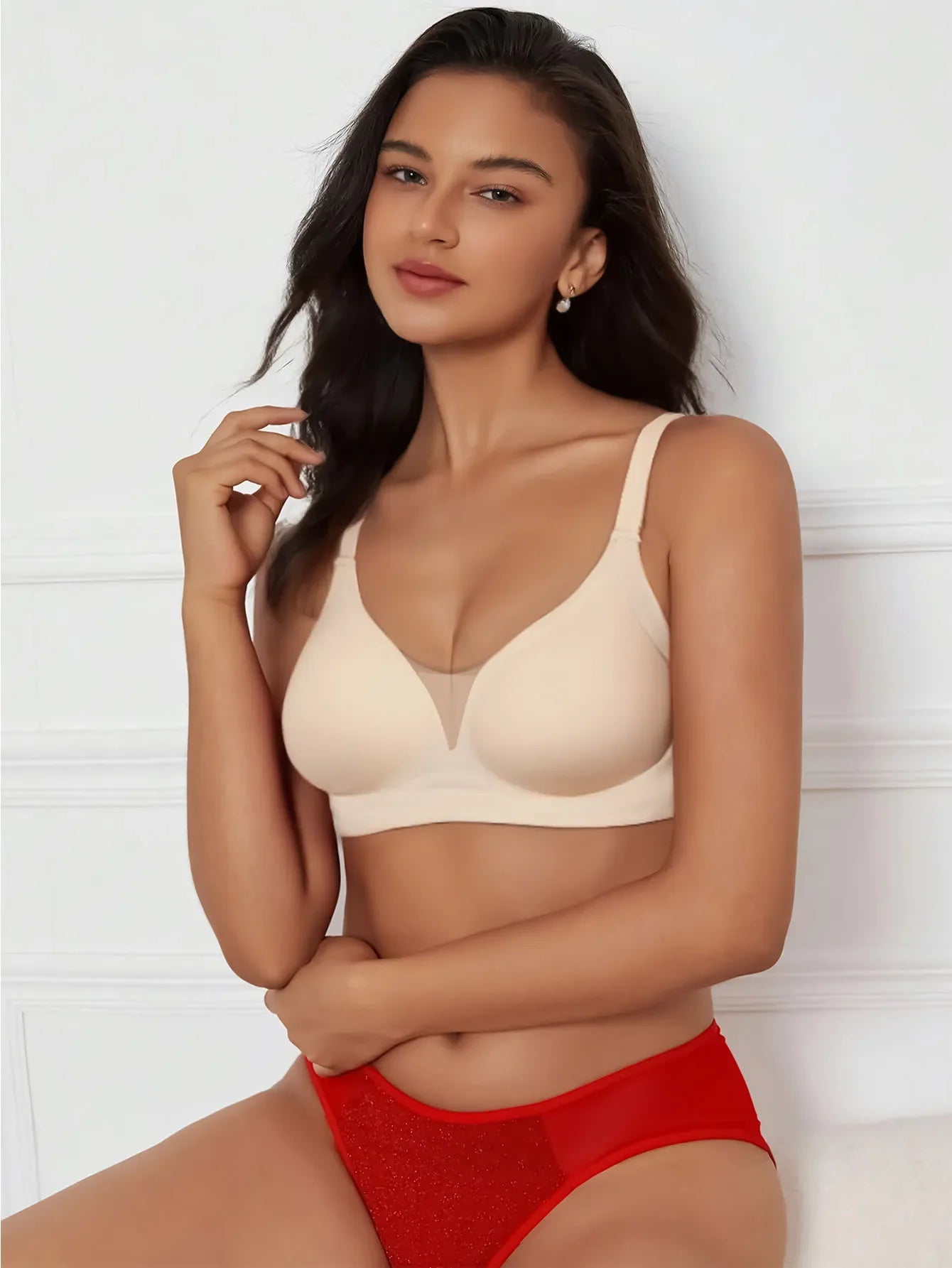Nahtloser BH, Push-up, Einteiler, Übergrößen S-XL NOOR08