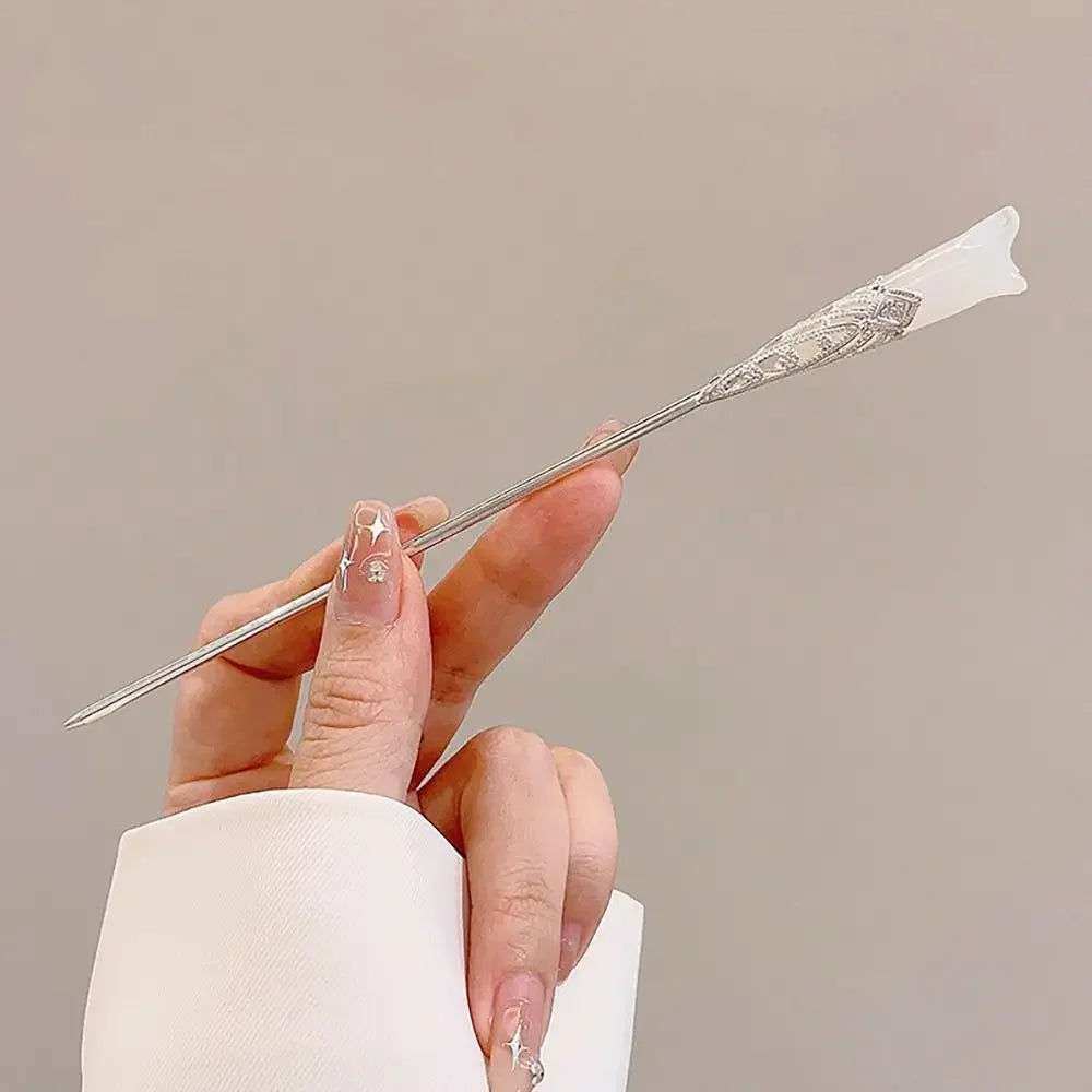 Chinesischer Haarstab, Leuchtende Lotuslaterne mit Quaste NOOR08