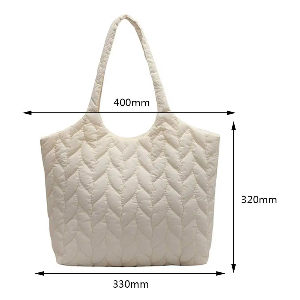 Modische gesteppte Unterarmtasche, Nylontasche, gesteppt NOOR08