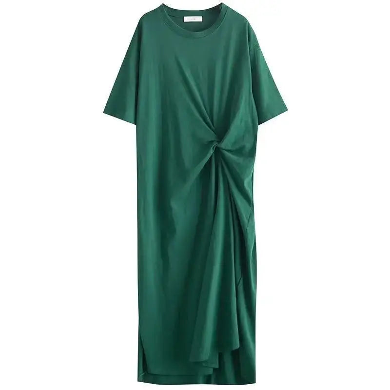 Einfarbiges Damenkleid im Korea-Stil, Französisches Design NOOR08