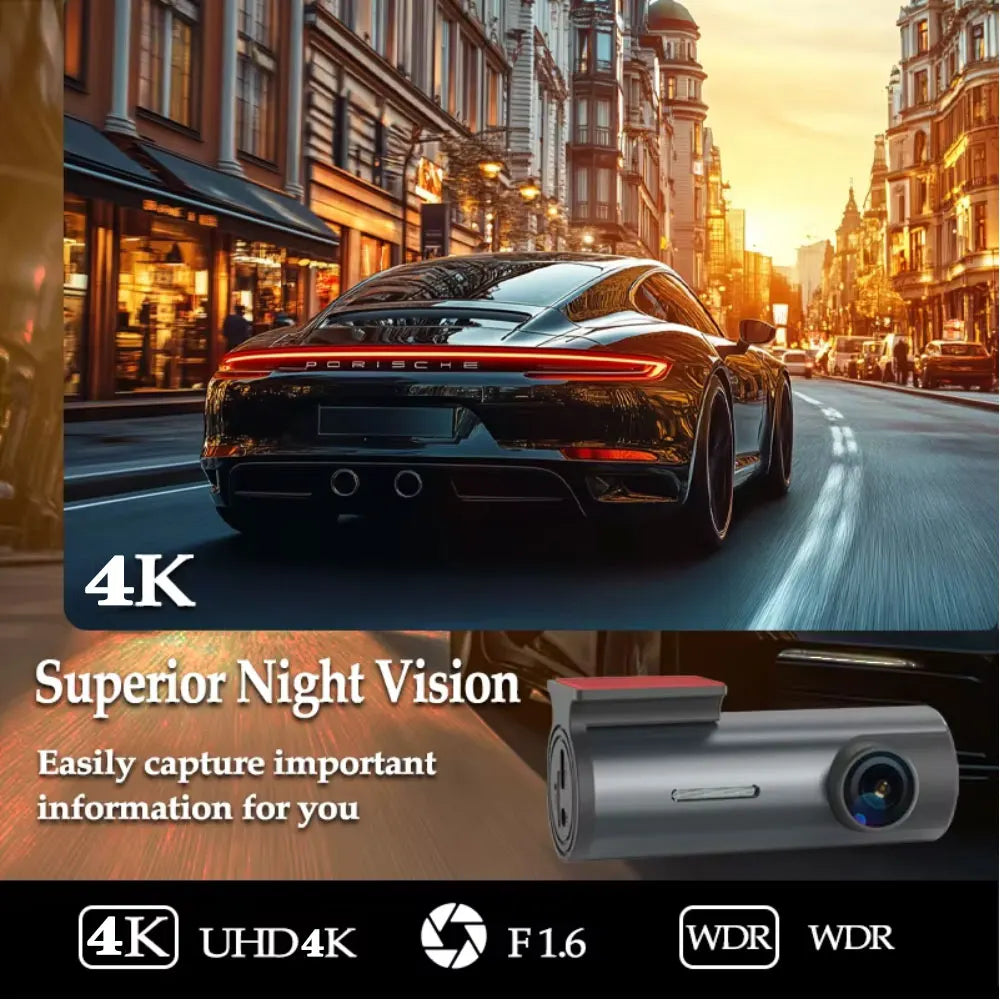 Mini Dashcam 4K mit G-Sensor | 24H Parkmodus & WLAN-Funktion NOOR08