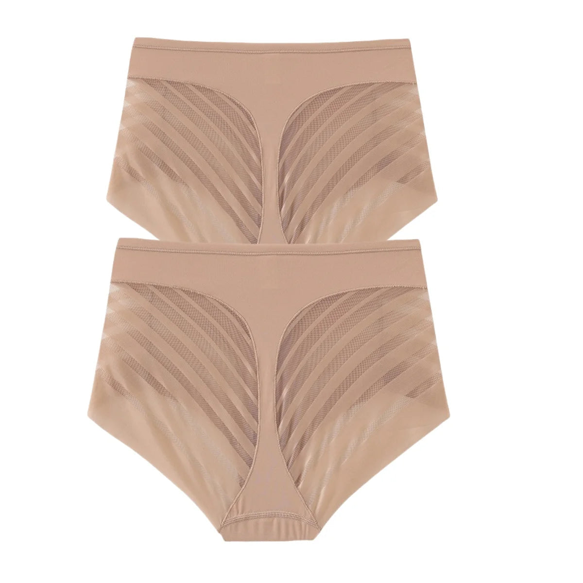 2er-Set: Eis-Seiden-Slip, Damen-Shapewear, hohe Taille NOOR08