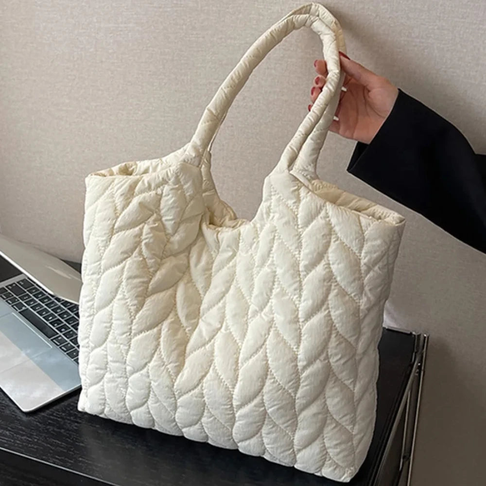 Modische gesteppte Unterarmtasche, Nylontasche, gesteppt NOOR08