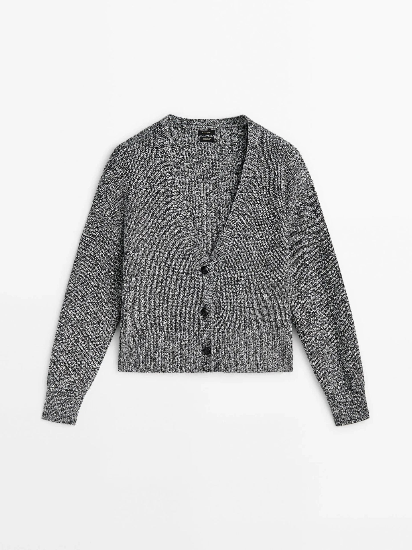 Massidutti 2025: Kurzstrickjacke im Zweifarb-Design NOOR08