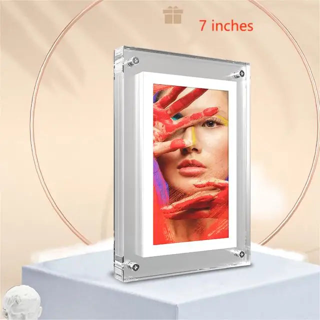 Acryl Digitaler Bilderrahmen 5/7 Zoll – Kabellos mit Akku & IPS Display NOOR08