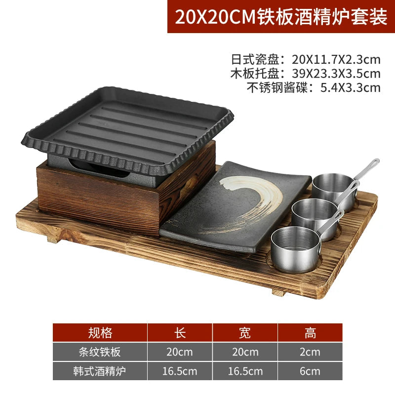 Japanischer Gusseisenofen – Quadratischer Tischofen zum Heizen & Warmhalten NOOR08
