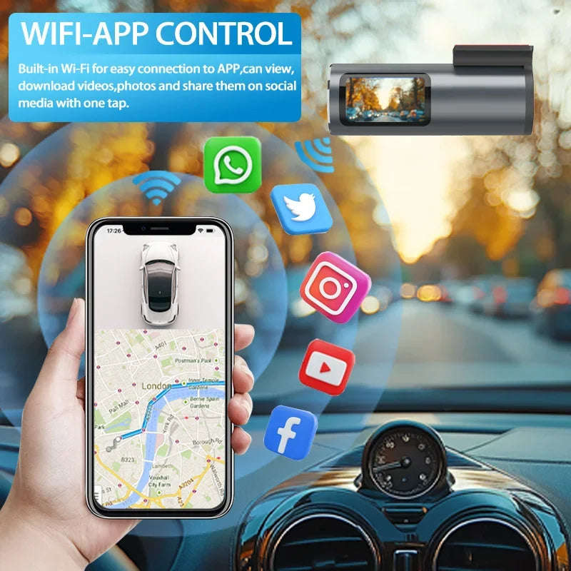 Mini Dashcam 4K mit G-Sensor | 24H Parkmodus & WLAN-Funktion NOOR08