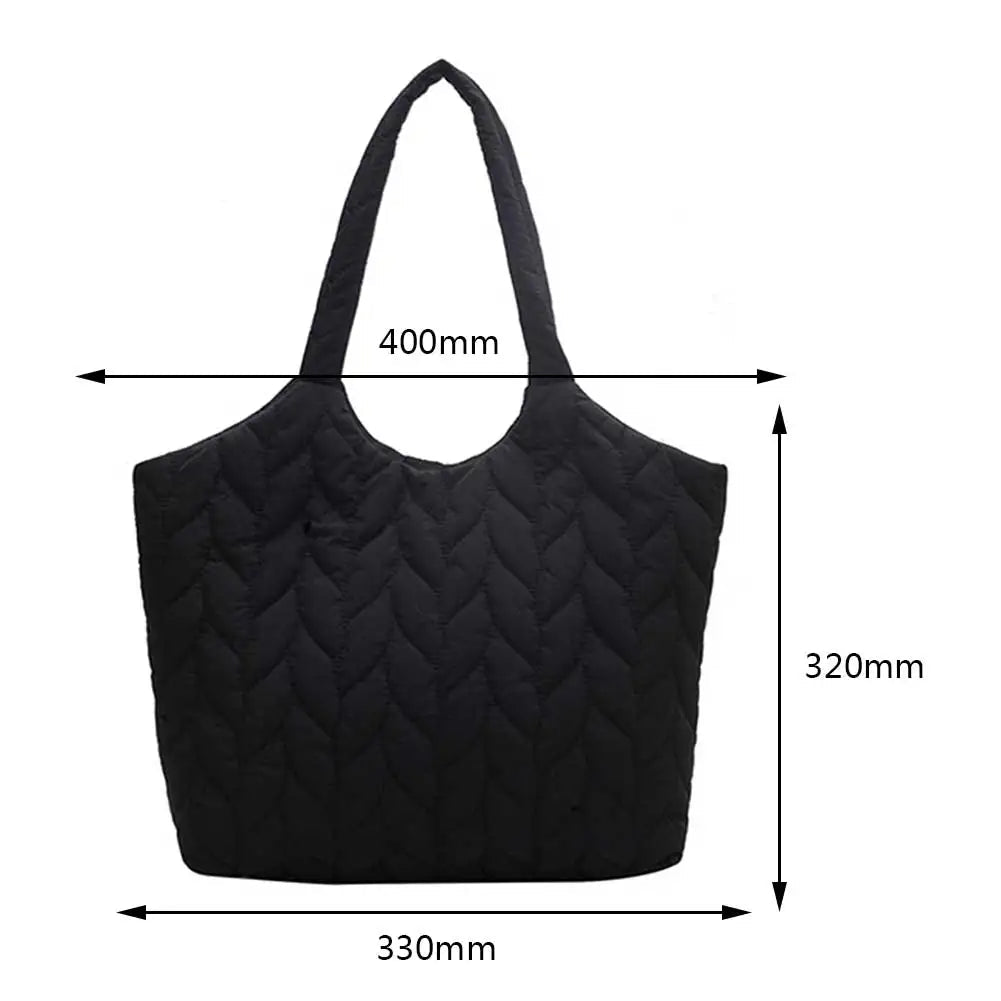 Modische gesteppte Unterarmtasche, Nylontasche, gesteppt NOOR08