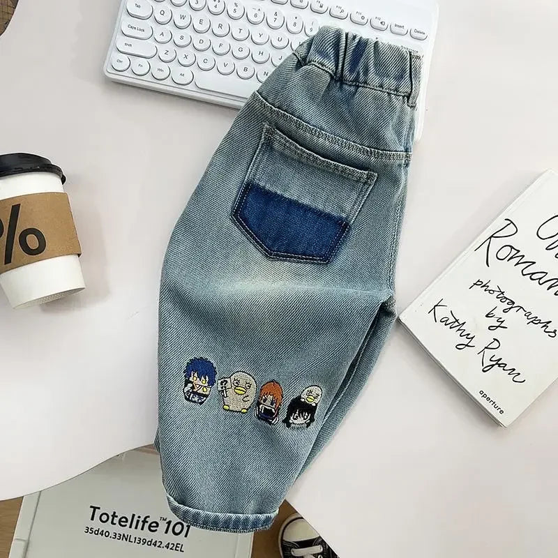 Kinder Jeans Frühling 2025 Stickerei Jungen Hose NOOR08