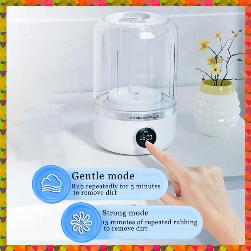 Tragbarer Unterwäsche-Wascher YE02 – Wiederaufladbare Mini-Waschmaschine für BHs & Socken NOOR08