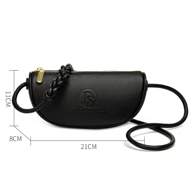 Mini-Handtasche, Damen, echtes Leder, Crossbody-Tasche NOOR08