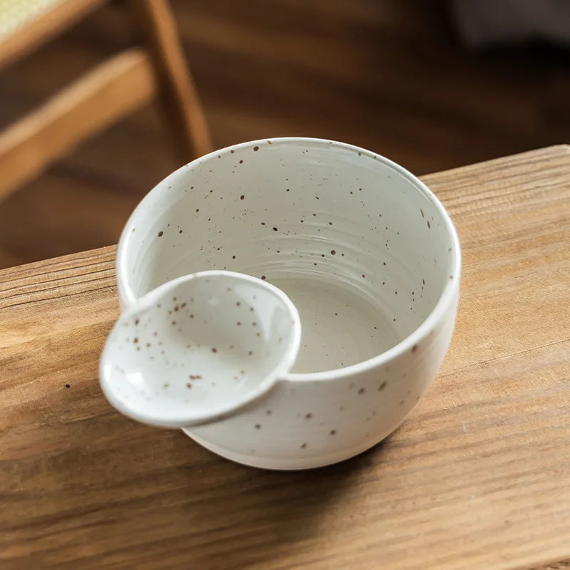 Grobe Keramik Dim Sum Schale – Japanische Retro Schüssel für Obst & Deko NOOR08