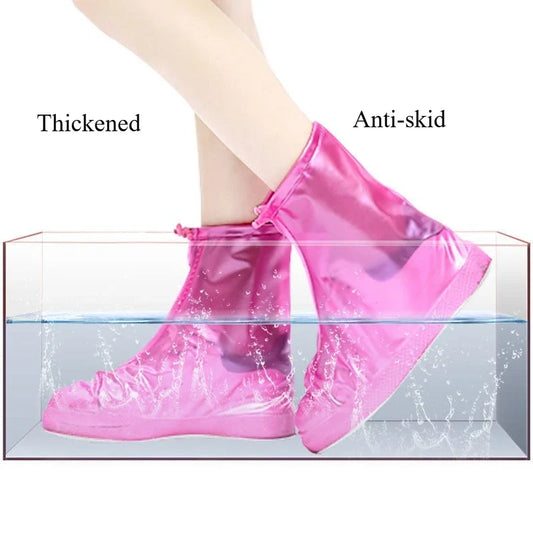Wasserdichte, rutschfeste Schuhüberzieher aus PVC-Silikon. Wiederverwendbar, langlebig und ideal für Regen- und Schneetage. Für Damen & Herren.


